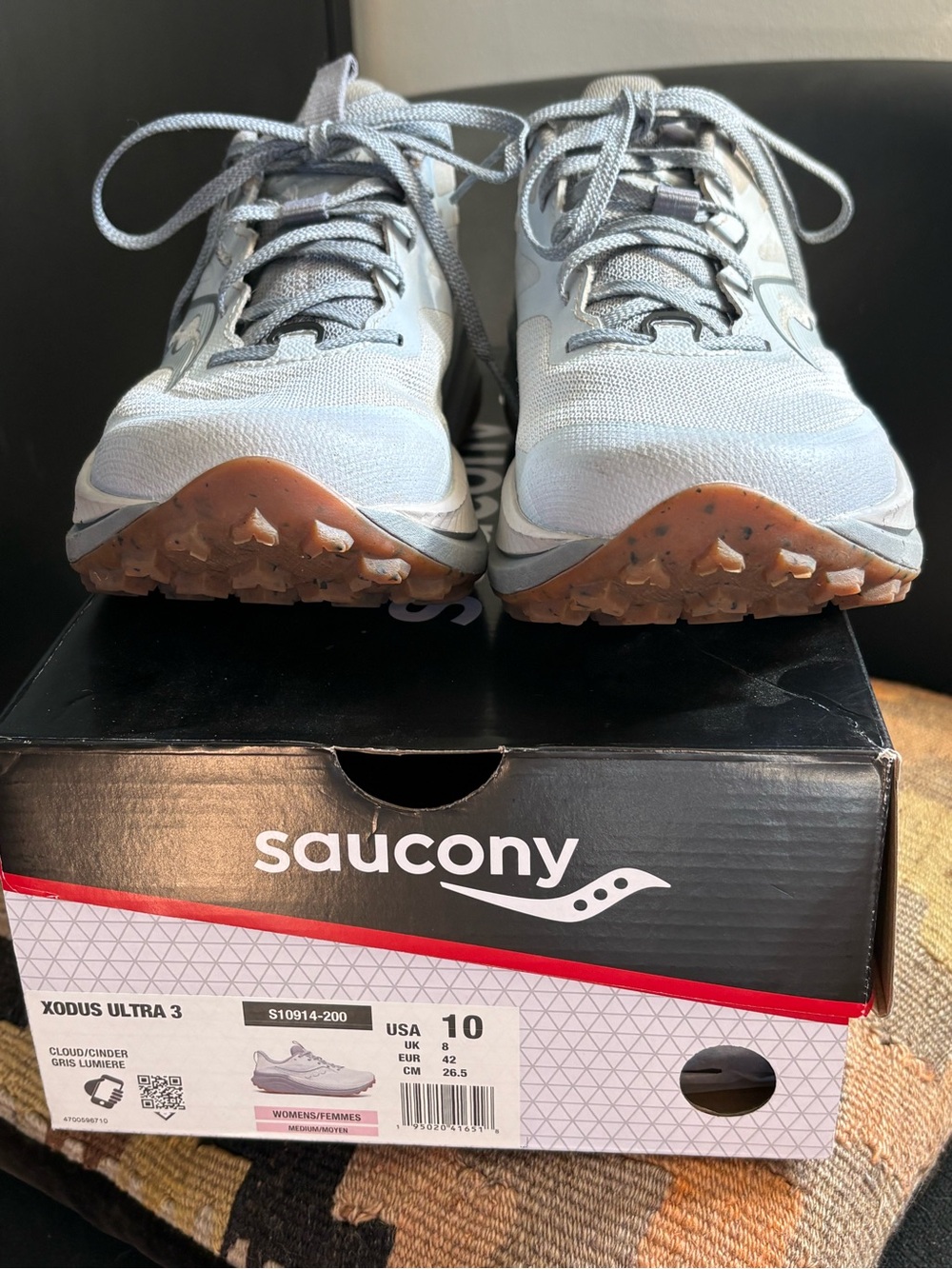 Saucony Xodus Ultra 3 Women's Trail Shoes - Cloud/Cinder with Brown Outsole